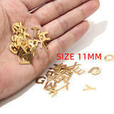 30pcs Stainless Steel Letter Beads for Personalized Jewelry Making