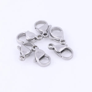 30pcs Stainless Steel Lobster Clasp for DIY Bracelets Necklace Jewelry