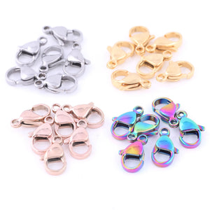 30pcs Stainless Steel Lobster Clasp for DIY Bracelets Necklace Jewelry