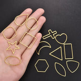 30pcs Stainless Steel Geometric Earrings Circle Pendant for DIY Jewelry