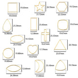 30pcs Stainless Steel Geometric Earrings Circle Pendant for DIY Jewelry