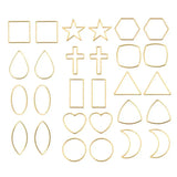 30pcs Stainless Steel Geometric Earrings Circle Pendant for DIY Jewelry