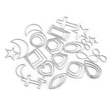 30pcs Stainless Steel Geometric Earrings Circle Pendant for DIY Jewelry