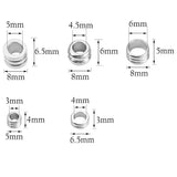 30pcs Stainless Steel Spacer Beads Round Beads for DIY Jewelry Making