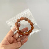 30pcs Strong Zipper Bags Clear Self Sealing 4*6/6*8cm Jewelry Packaging