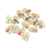 30pcs Colorful Trapezoidal Charms for Earrings Bracelet DIY Jewelry Making