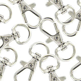 30pcs Swivel Carabiners Keychain Silver Accessories