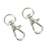 30pcs Swivel Carabiners Keychain Silver Accessories