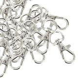 30pcs Swivel Carabiners Keychain Silver Accessories