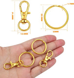 30pcs Swivel Clasps Lobster Claw Clasp with 30pcs Key Rings