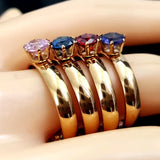 30pcs Women's Wedding Ring 4mm CZ Stainless Steel Zircon Bride Party Jewelry