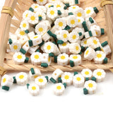 30pcs Flower Shape Polymer Spacer Loose Clay Beads for Jewelry Making Bracelet