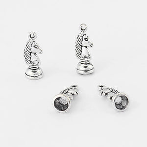 30pcs International Chess Charms Alloy Metal Pendants for Bracelet Necklace
