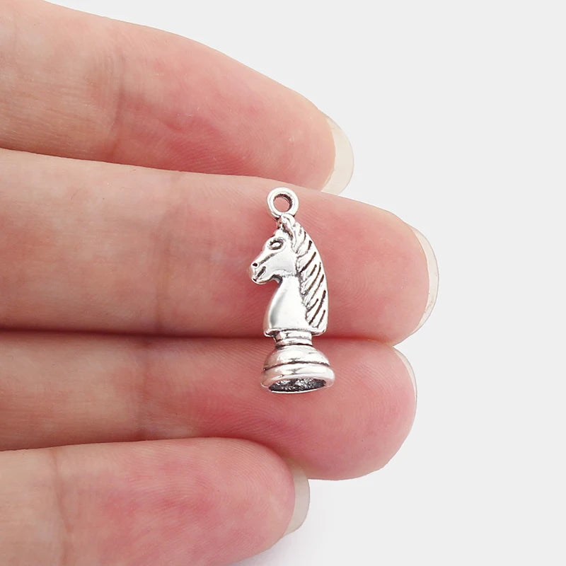30pcs International Chess Charms Alloy Metal Pendants for Bracelet Necklace