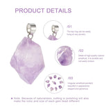 30pcs Amethysts Irregular Shape Pendants for Jewelry Making