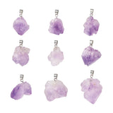 30pcs Amethysts Irregular Shape Pendants for Jewelry Making