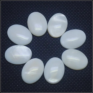 30pcs Mother of Pearl Shell Cabochons for Bracelet and Finger Rings Making