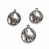 30pcs Wolf Feather Charms Tibetan Silver Pendant Necklace Findings
