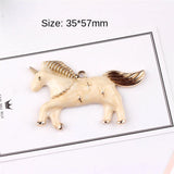 30pcs Running Horse Enamel Charms DIY Necklaces Bracelets Jewelry 35*58mm