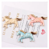 30pcs Running Horse Enamel Charms DIY Necklaces Bracelets Jewelry 35*58mm