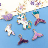 30pcs Zinc Alloy Enamel Purple Moon Star Charms for DIY Jewelry