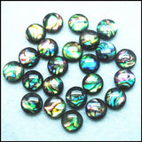 30pcs Abalone Shell Cabochons Round Shape 6mm 8mm 10mm DIY Jewelry Making