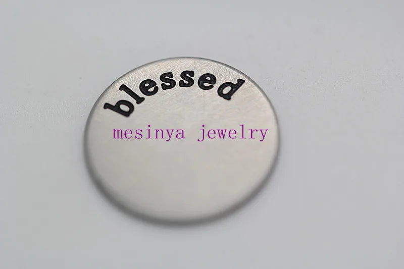 30pcs Big Blessed Plate for 30mm Floating Charm Locket Xmas Keepsake