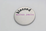 30pcs Big Blessed Plate for 30mm Floating Charm Locket Xmas Keepsake