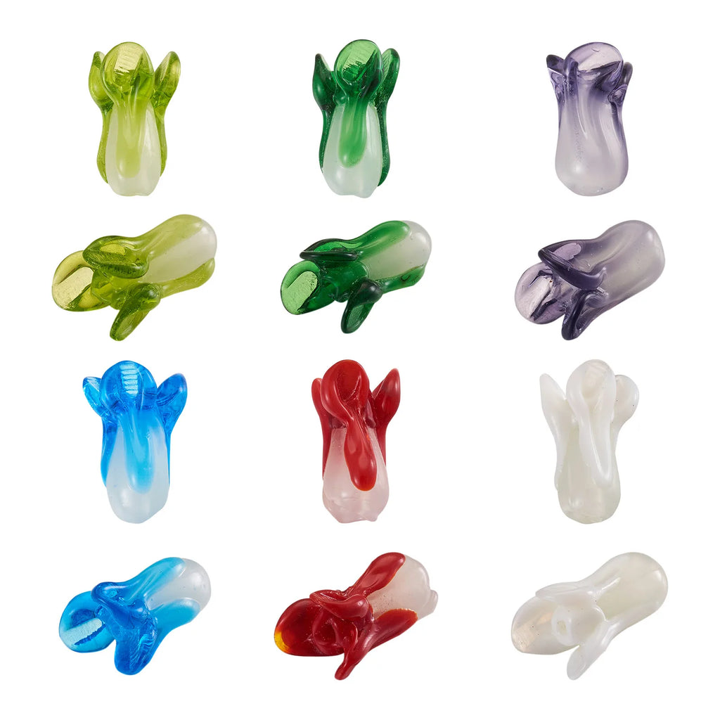 30pcs Chinese Cabbage Beads 6 Colors for DIY Bracelet Crafts Jewelry