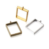 30pcs/box Hollow Frame Rectangle Charms DIY Epoxy Resin Jewelry Making
