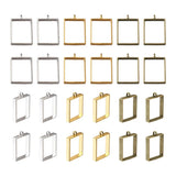 30pcs/box Hollow Frame Rectangle Charms DIY Epoxy Resin Jewelry Making