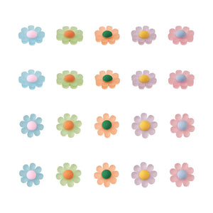 30pcs Daisy Flowers Resin Frosted Cabochons DIY Earrings Bobby Pin Accessories