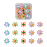 30pcs Daisy Flowers Resin Frosted Cabochons DIY Earrings Bobby Pin Accessories