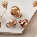30pcs Stainless Steel Hanger Links Bail Beads Mixed Shapes Rose