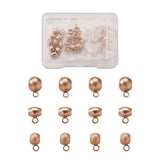 30pcs Stainless Steel Hanger Links Bail Beads Mixed Shapes Rose