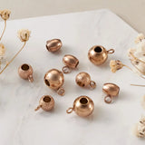 30pcs Stainless Steel Hanger Links Bail Beads Mixed Shapes Rose