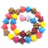 30pcs Smiling Buddha Beads Charms Spacer Fittings 12x14mm