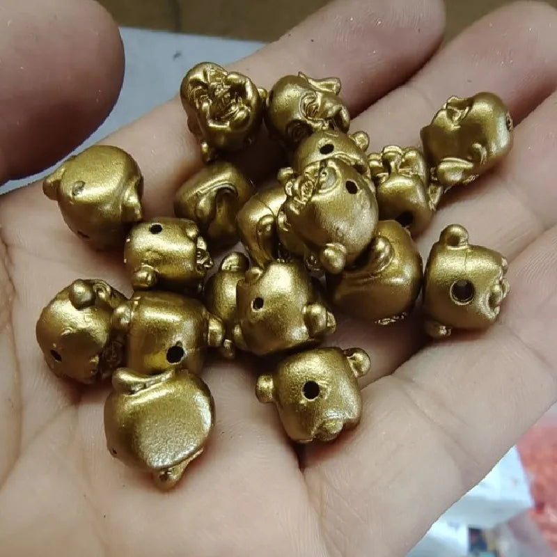30pcs Smiling Buddha Beads Charms Spacer Fittings 12x14mm