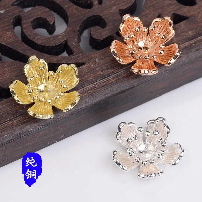 30pcs Alloy Leaf Charm Flower Pendant for DIY Wedding Jewelry Making