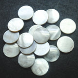 30pcs Grey Shell Beads Cabochons 20mm Round Shape DIY Mother of Pearl Mosaic