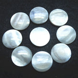 30pcs Grey Shell Beads Cabochons 20mm Round Shape DIY Mother of Pearl Mosaic