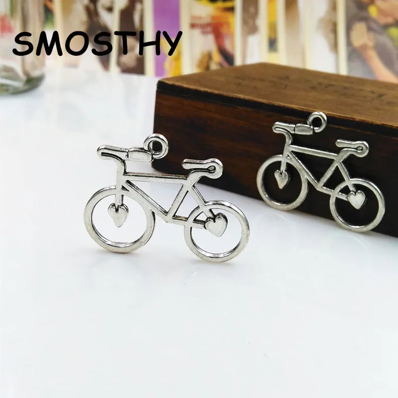30pcs 30*23mm Alloy 3D Bicycle Charm DIY Bike Sport Pendant SMC100