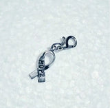 30pcs Hope Awareness Ribbon Charm Dangle Bead Charm With Lobster Clasp