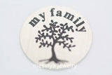 30pcs Stainless Steel Family Tree Plate for 30mm Floating Charm Locket