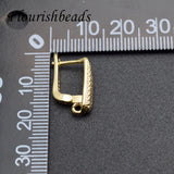 30pcs Copper Plating Arched Earring Hooks for Jewelry Making