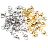 30pcs 12*7mm Stainless Steel Lobster Clasp for Necklace DIY
