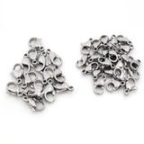 30pcs 12*7mm Stainless Steel Lobster Clasp for Necklace DIY