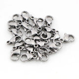 30pcs 12*7mm Stainless Steel Lobster Clasp for Necklace DIY