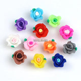 30pcs Polymer Clay Flower Rose Spacer Loose Beads DIY Jewelry Making Supplies