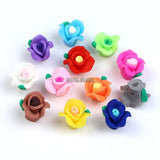 30pcs Polymer Clay Flower Rose Spacer Loose Beads DIY Jewelry Making Supplies